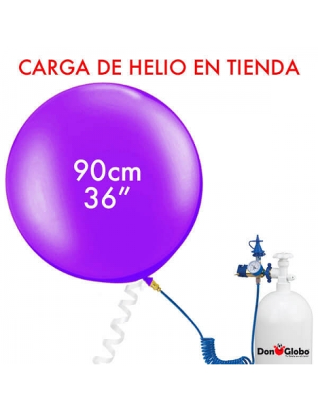 Carga de Helio en Tienda para globos de Latex Redondos de 90cm