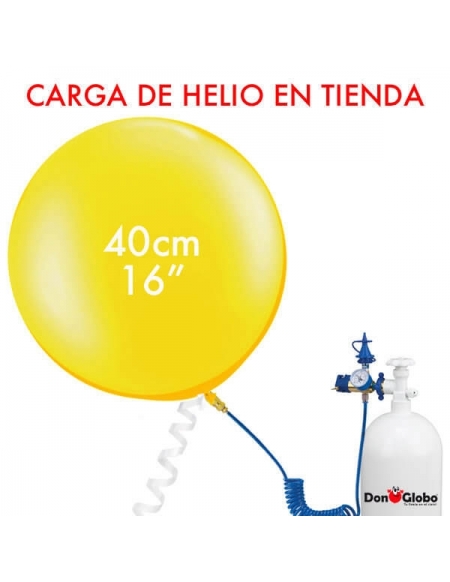 Carga de Helio en Tienda para globos de Latex Esfericos de 40cm