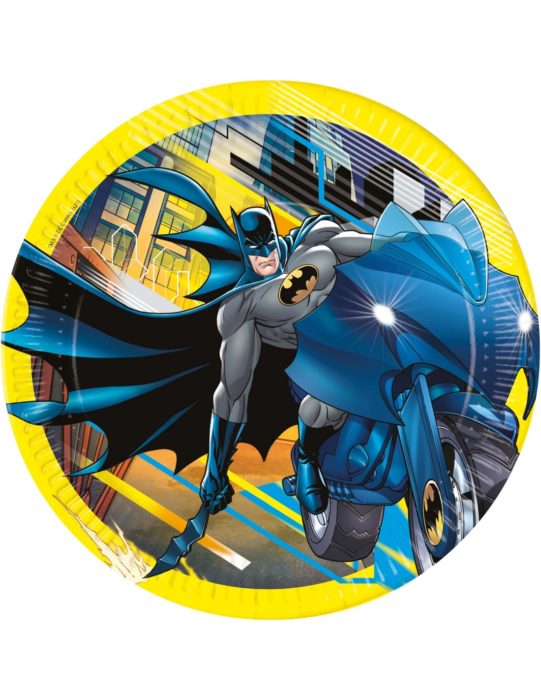 Platos de Papel 23cm Batman para Fiestas y Cumpleaños